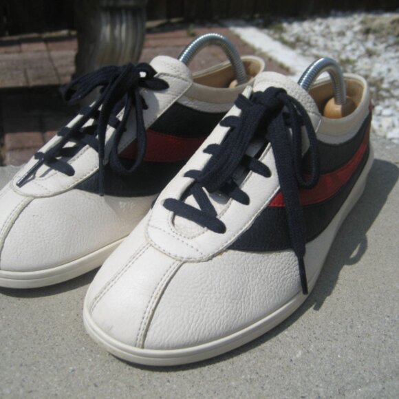 MENS GUCCI ACE FALACER HEBRON LEATHER SHOES SNEAKERS EU 39 UK 5 US 6 WOMEN 7.5-8 - Picture 1 of 14